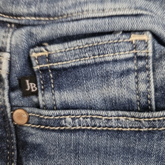 Judy Blue Jeans Women's 7/28 Blue Straight Fit Release Hem Wiskered - Picture 5 of 13